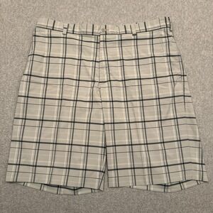 Nike Golf Dri-Fit Performance Shorts Men's 36 Plaid 11"‎ Inseam Preppy Stretch
